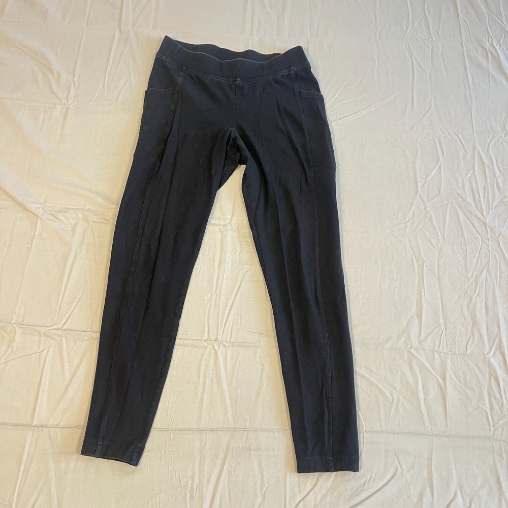 Old Navy‎ High Waisted PowerPress Built In Sculpt Leggings Womens Small Black